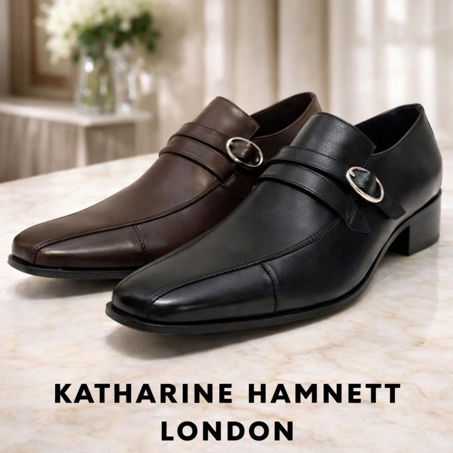 キャサリンハムネット 革靴 紳士靴 メンズ 本革 スリッポン 31500 KATHARINE HAMNETT LONDON（キャサリンハムネットロンドン
