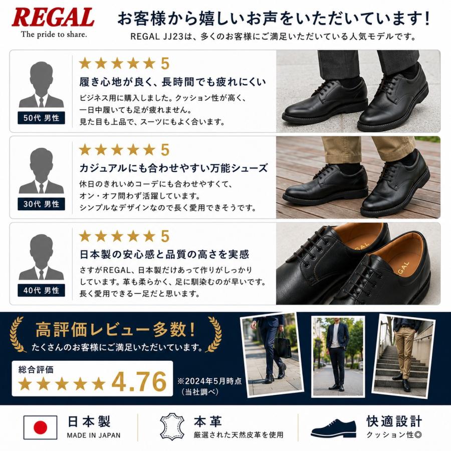 REGAL（リーガル） リーガルウォーカー JJ23 メンズ ビジネスシューズ