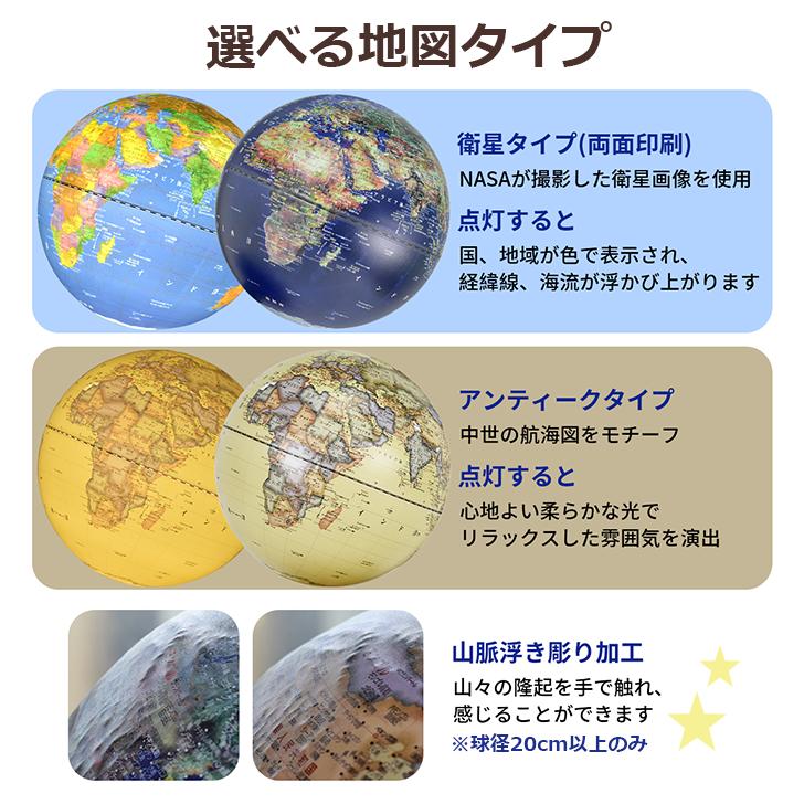 【母の日クーポンあり】Fun Globe 全回転 ダブルフレーム 地球儀  (250青) AR しゃべる 知育玩具 子供 孫 プレゼント LED ライト 父の日 ギフト｜fgf｜06