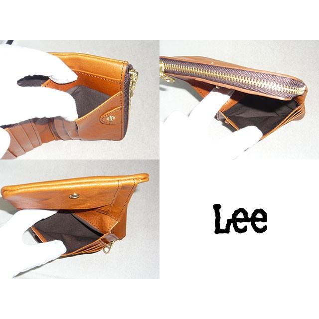 Lee（リー） イタリアンソフトレザー Lファスナーミドルサイズ二つ折り