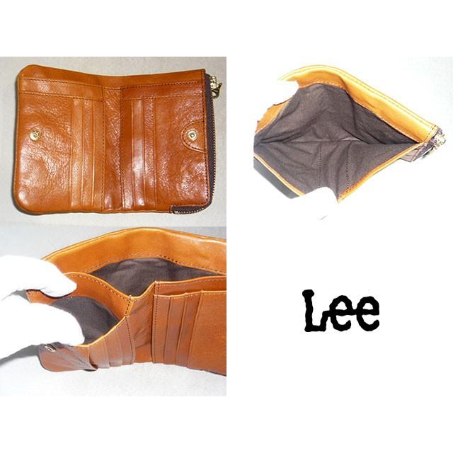 Lee（リー） イタリアンソフトレザー Lファスナーミドルサイズ二つ折り