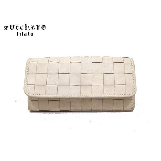 zucchero filato ズッケロフィラート カウレザーホワイトメッシュ長 