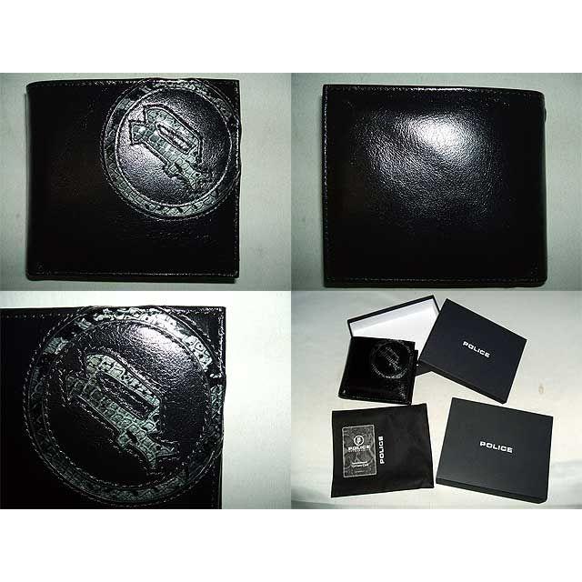 POLICE ポリス スムース牛革＆パイソン型押し 二つ折り財布 白(ホワ POLICE（ポリス） スムース牛革＆パイソン型押し 二つ折り財布 0512