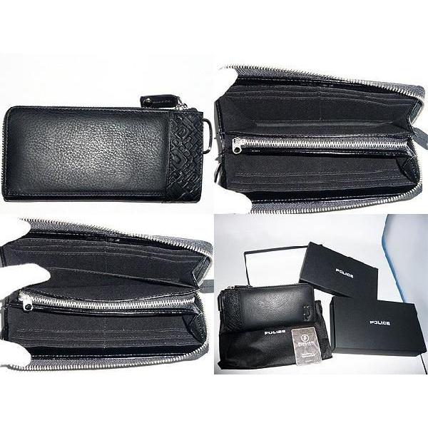 POLICE（ポリス） メンズ イタリアンヌメシリーズ ラウンドファスナー