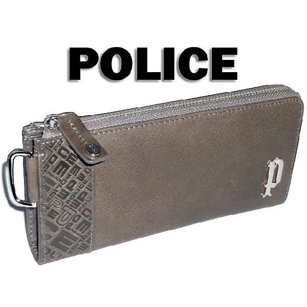 POLICE（ポリス） メンズ イタリアンヌメシリーズ ラウンドファスナー