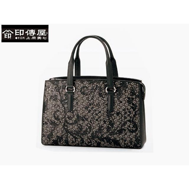 印傳屋 印伝 ETORCE エトルス 手提げ ハンドバッグ 和風 日本製 和柄