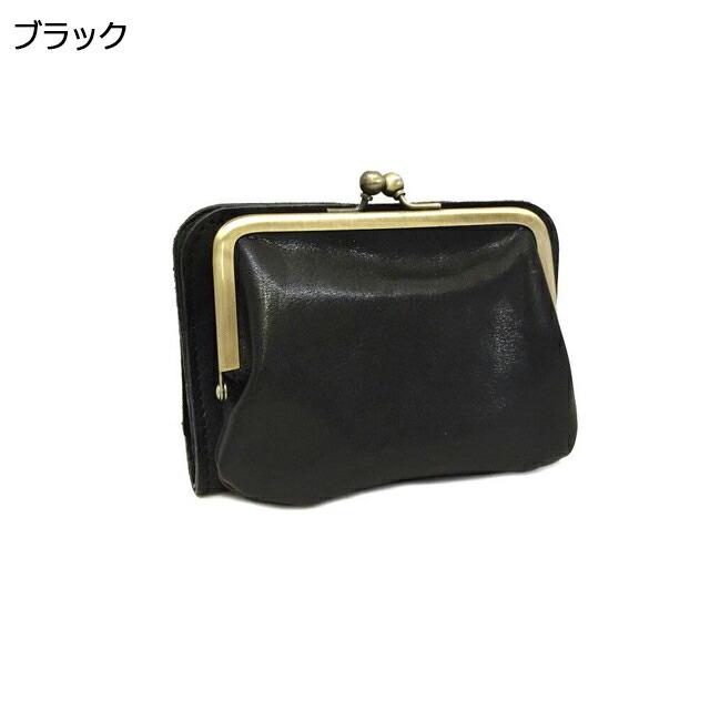 Lien リアン コルドレザーがま口二つ折り財布 日本製 LIL1201 9400603