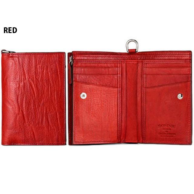 SONNE（ゾンネ） メンズ バケッタレザー スマート 二つ折り財布