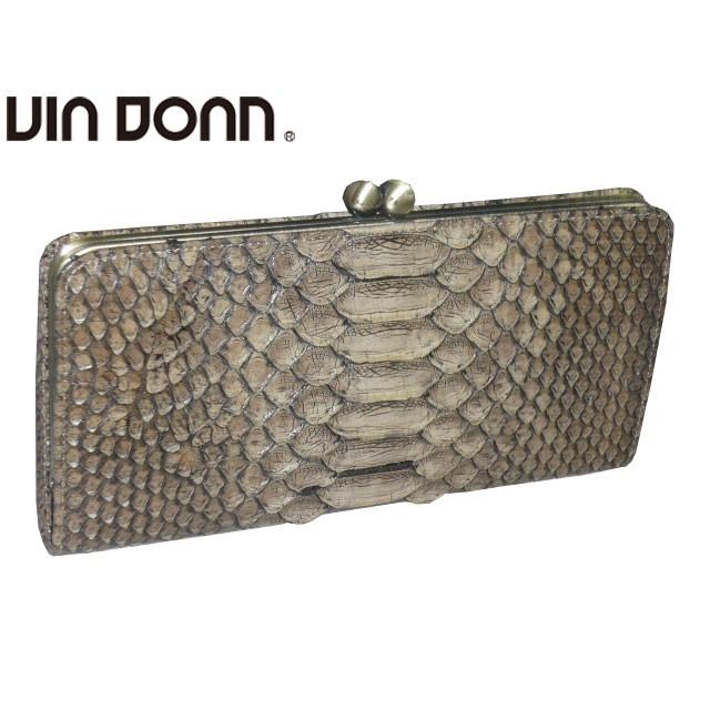 Viadoan ヴィアドアン ヘビ革 牛革 アンティークパイソン がま口長財布 475 via45 VIADOAN（ヴィアドアン） ヘビ革 牛革 アンティークパイソン がま口長