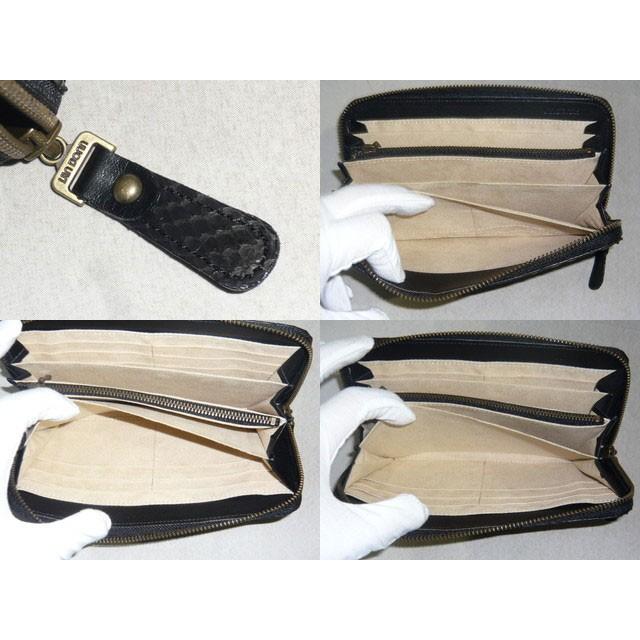 VIADOAN（ヴィアドアン） ヘビ革 牛革 オイルマット ラウンド