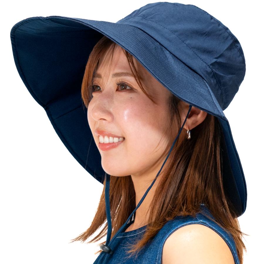 monilo（モニロ） 日傘ハット uvカット 帽子 レディース 髪と肌を守るUVカット率99.9％以上UPF50+ 日焼け防止 つば広 ...