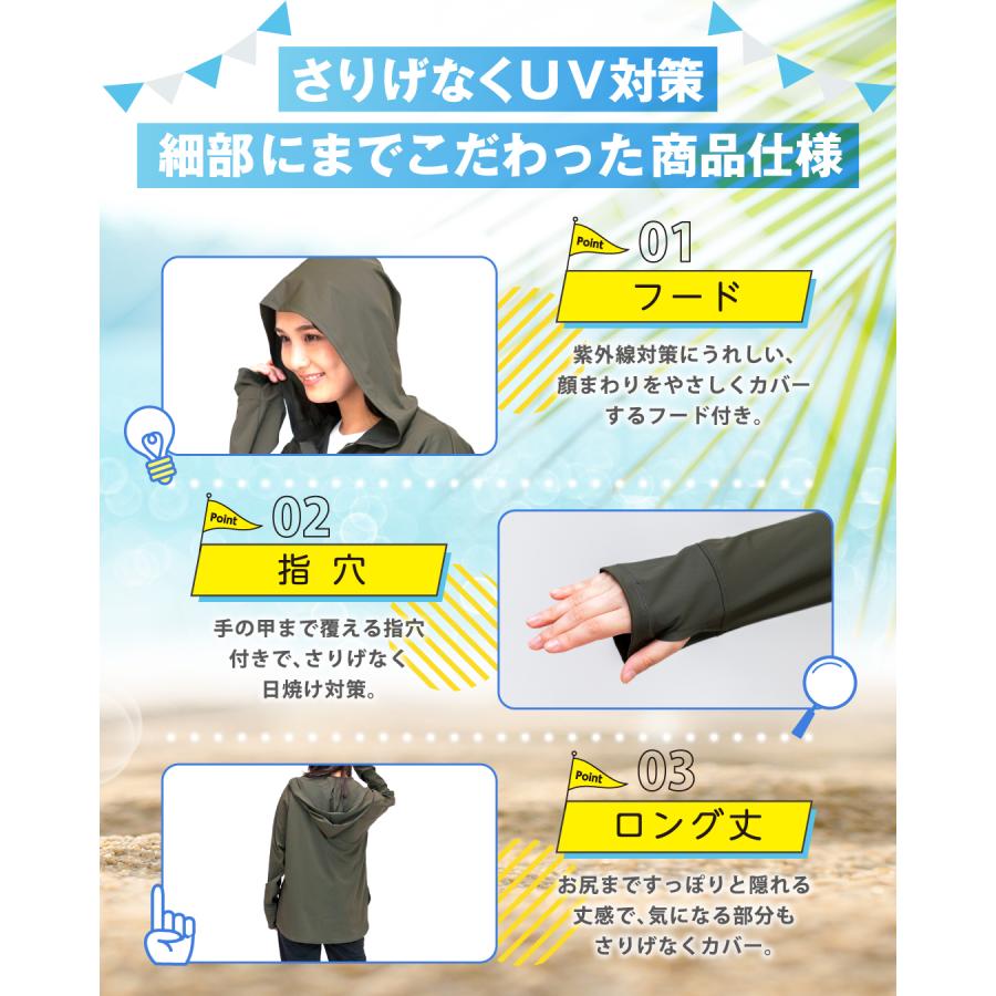 ラッシュガード レディース ハーフジップパーカー 接触冷感 UVカット率