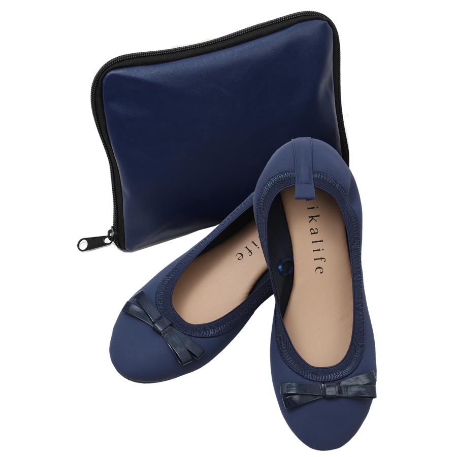 nikalife 携帯スリッパ レディース おしゃれ 折りたたみ リボンタイプ