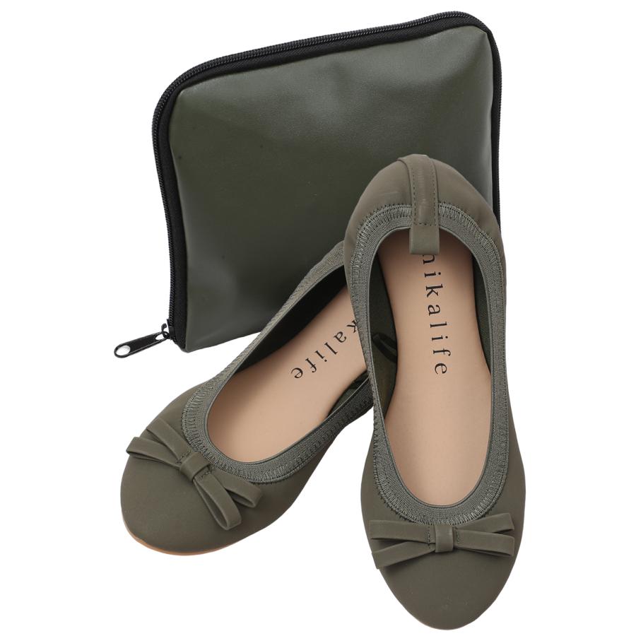 nikalife 携帯スリッパ レディース おしゃれ 折りたたみ リボンタイプ