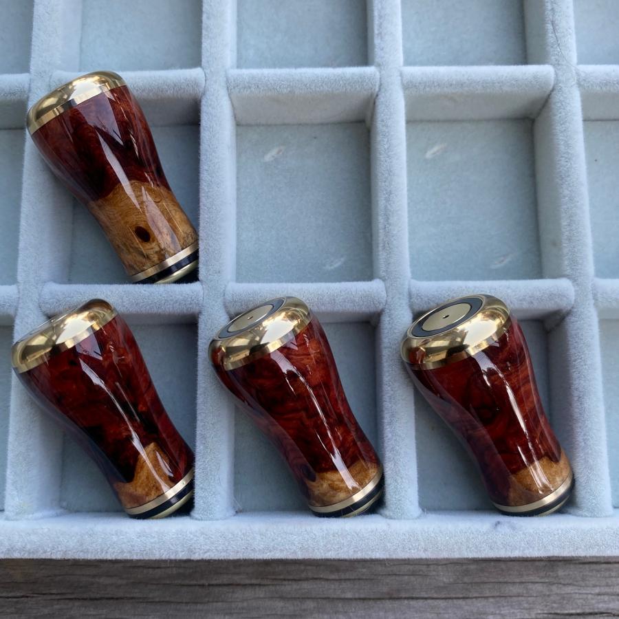 FHF ハンドルノブ 花梨 丸型 A〜Sランク 上杢花梨紅白瘤使用 釣り