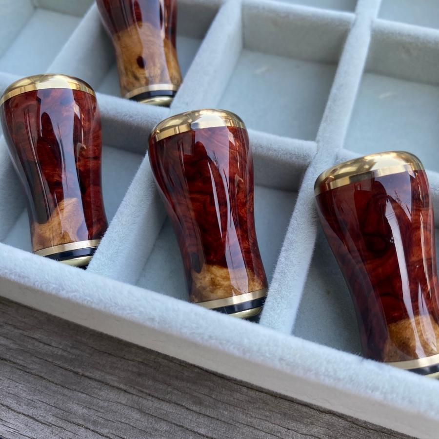 FHF ハンドルノブ 花梨 丸型 A〜Sランク 上杢花梨紅白瘤使用 釣り