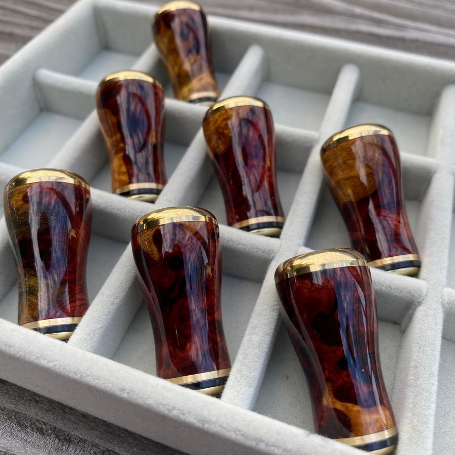 FHF ハンドルノブ 花梨 丸型 A〜Sランク 上杢花梨紅白瘤使用 釣り