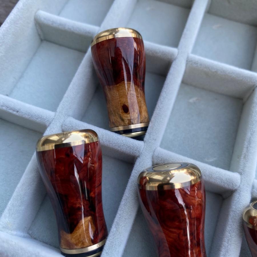 FHF ハンドルノブ 花梨 丸型 A〜Sランク 上杢花梨紅白瘤使用 釣り