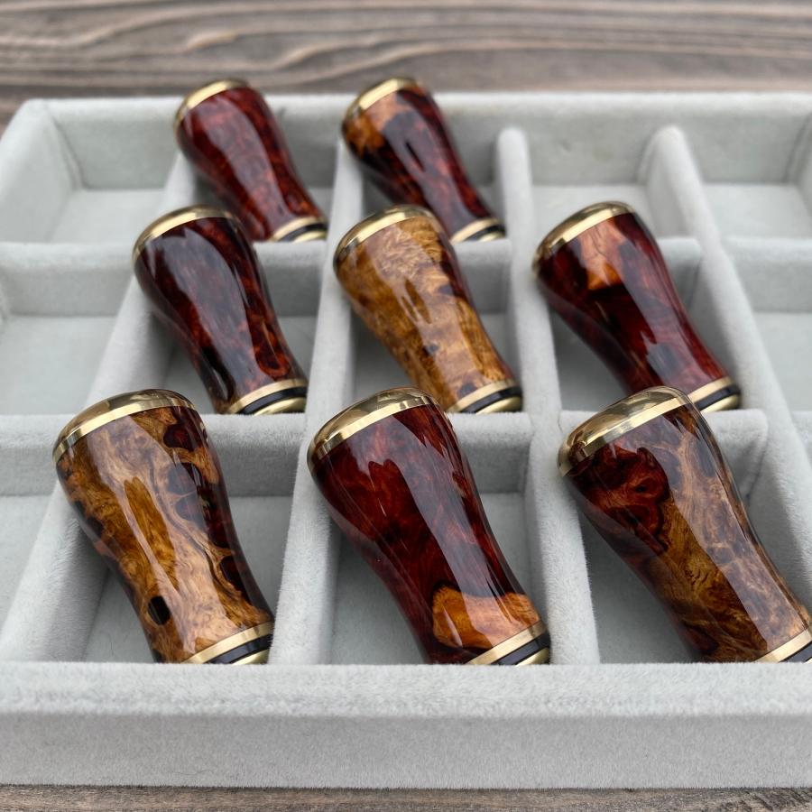 FHF ハンドルノブ 花梨 丸形 SSランク以上 上杢花梨紅白瘤 単色瘤混合