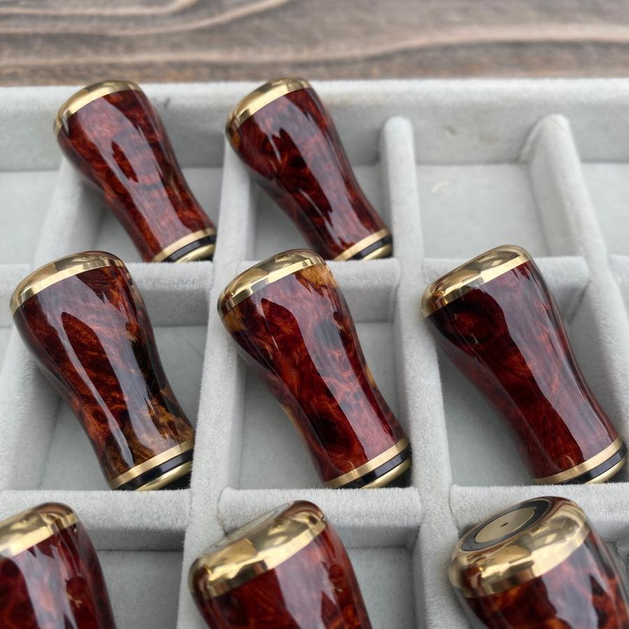 FHF ハンドルノブ 花梨 丸形 SSランク以上 上杢花梨紅白瘤 単色瘤混合