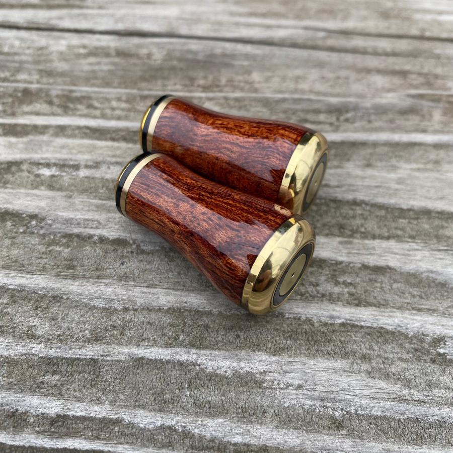 ウッドノブ　ハンドルノブ　山女魚　岩魚　平型　グレー　黄金樟の根　リール ウッドノブ ハンドルノブ 山女魚 岩魚 平型 グレー 黄金樟の根 リール