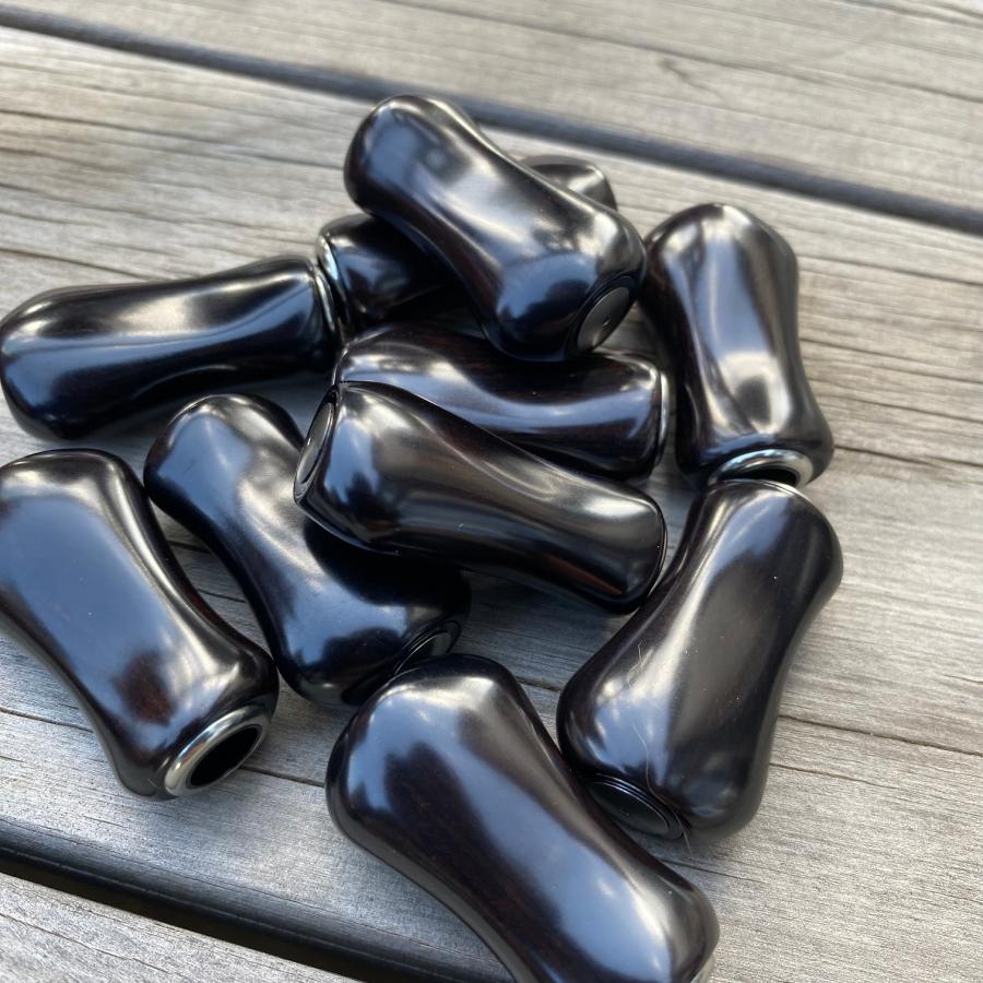 FHF リール ハンドルノブ 黒檀 パドル形 ハンドルノブ1個 シマノa