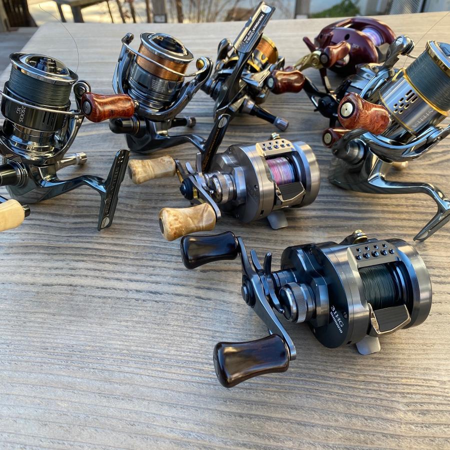 FHF リール ハンドルノブ 楓 パドル2形 シマノa ダイワs ハンドノブ 木