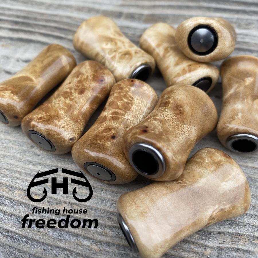 FHF 2025NEWモデル リール ハンドルノブ 樟瘤杢 パドル2形 ハンドルノブ シマノa ダイワs リール ハンドノブ 木 リール ハンドルノブ ウッド の商品画像