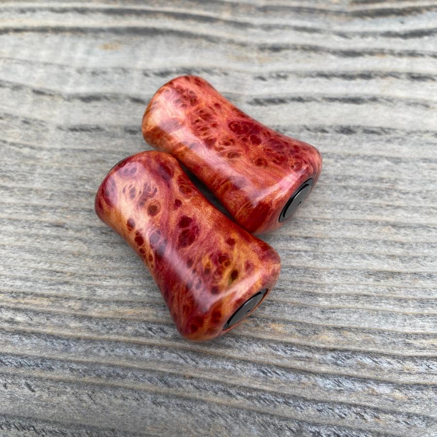 FHF リール ハンドルノブ パープルハート バールウッド パドル2形