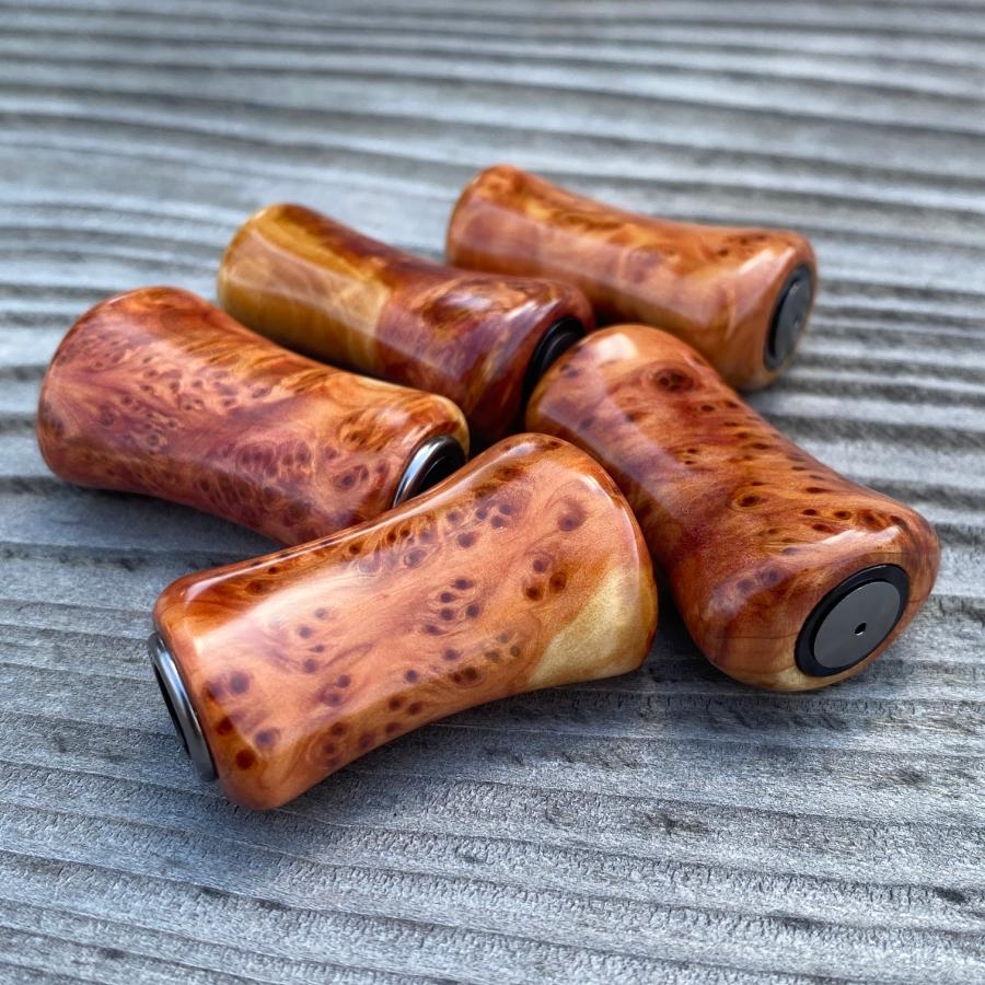 FHF リール ハンドルノブ パープルハート 紅白瘤 パドル2形 ハンドノブ