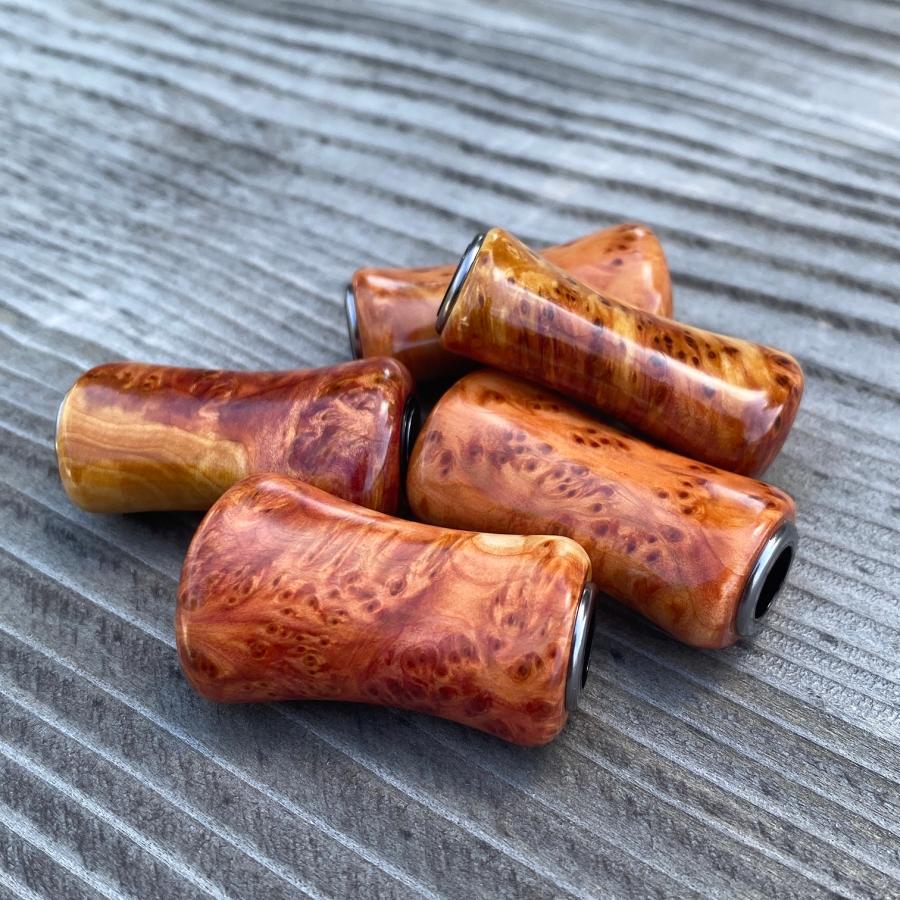 FHF リール ハンドルノブ パープルハート 紅白瘤 パドル2形 ハンドノブ