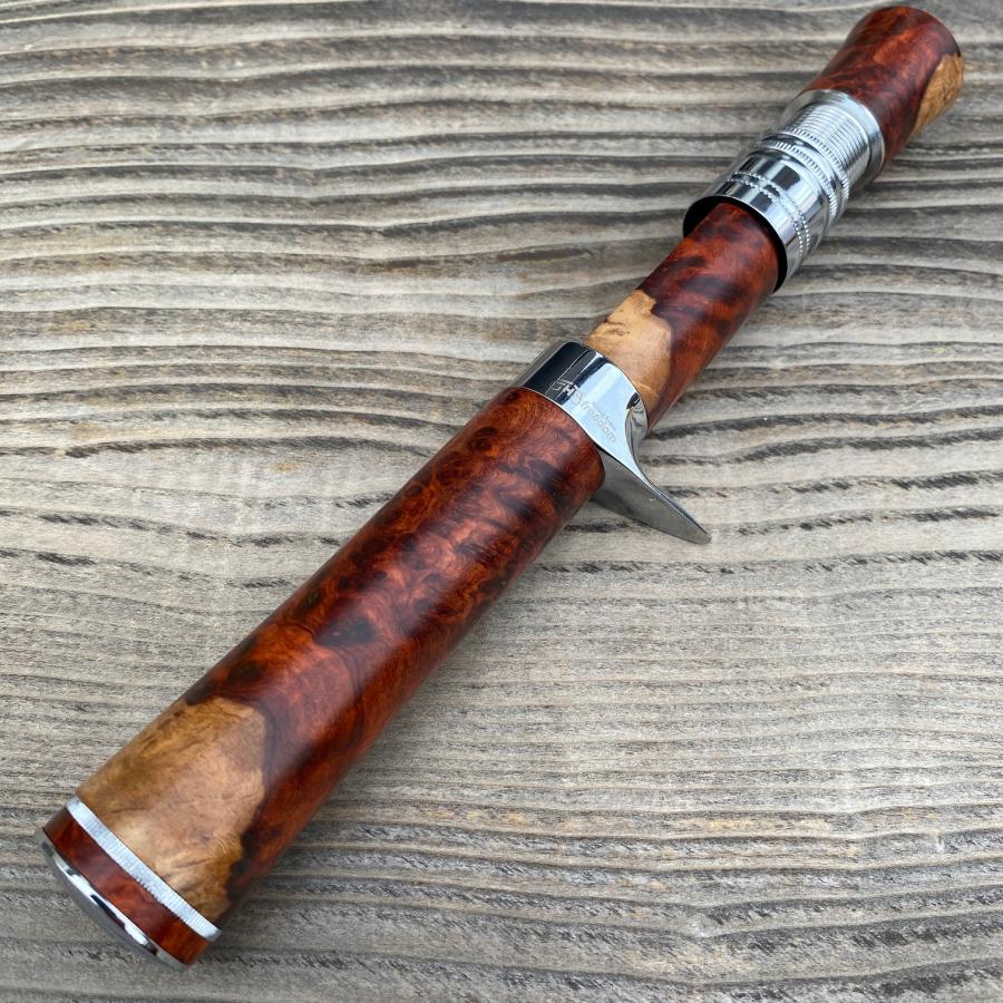 K04 FHF ロッド グリップ ベイト用 写真が現物 花梨 ハンドル 上