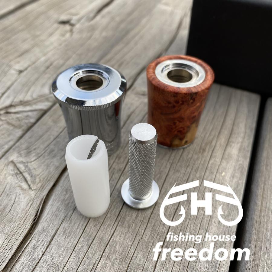 花梨瘤　グリップ　フェルール付 花梨瘤 グリップ フェルール付 01 FHF ロッド グリップ NEW 黒柿