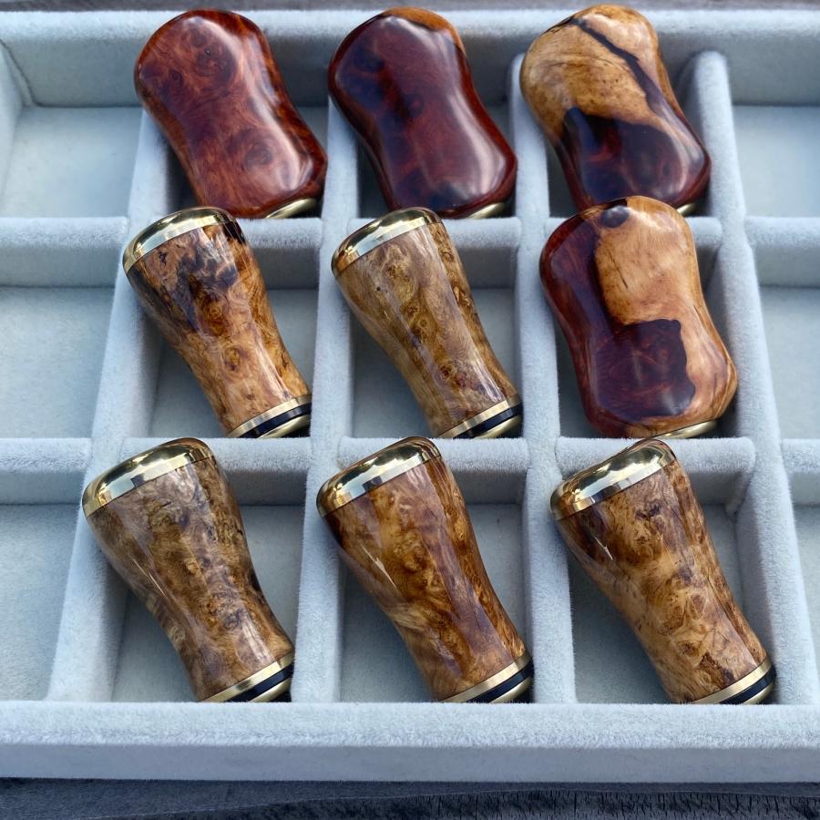 特価品 20％OFF FHF ハンドルノブ 花梨瘤杢 丸形と楕円形 A〜Sランク