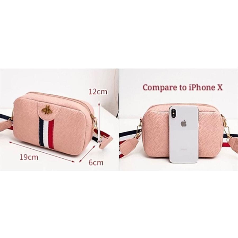 残り2点！半額セール 蜂マークミ二ショルダーバッグ レディース