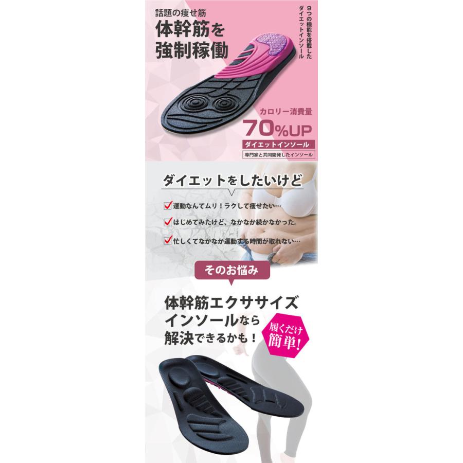 体幹筋エクササイズインソール ツインボール インソール ダイエット