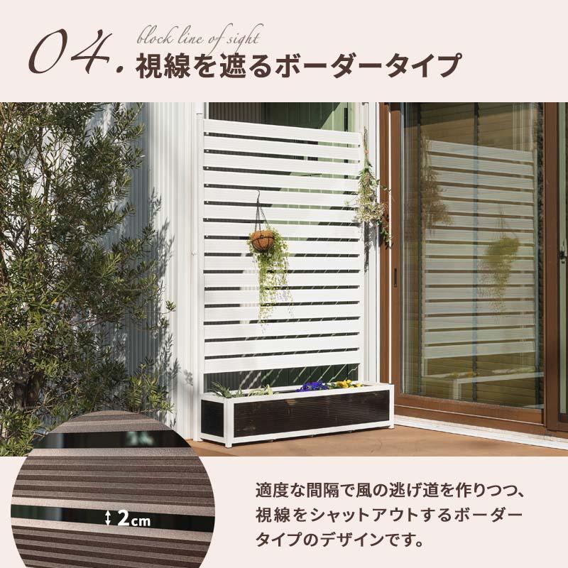 アルミ　プランター　フェンス　２個セット　折り畳み MINT アルミフェンス プランターボックス付き 目隠し 間仕切り