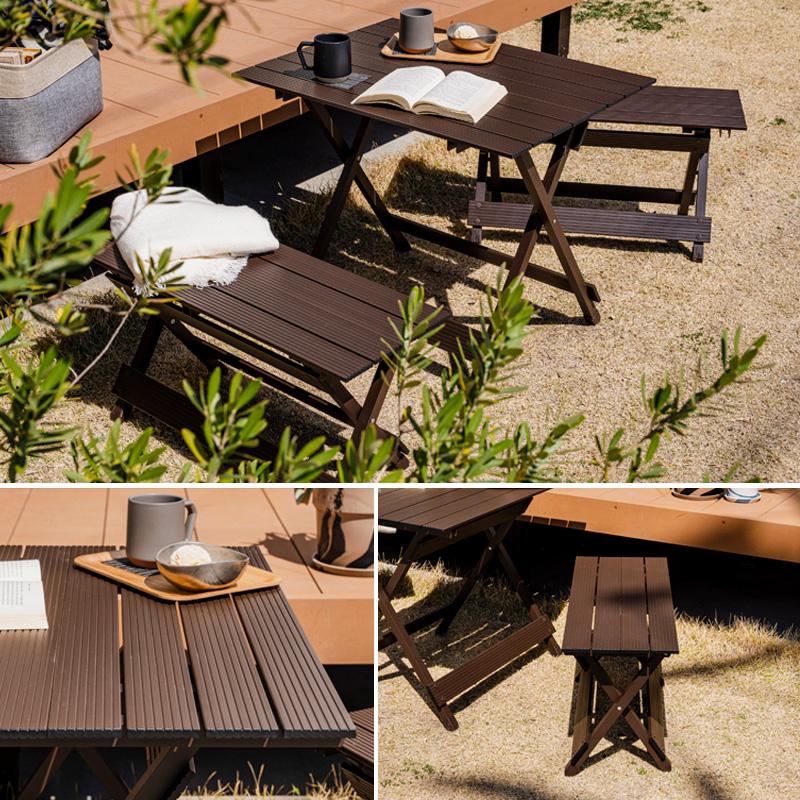 MINT ガーデンテーブルセット アウトドア テーブル 折りたたみ