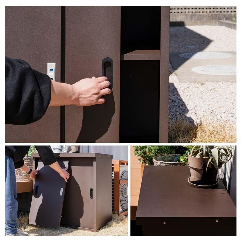 スチールストレージ 小型物置 幅80 物置 屋外 おしゃれ 物置き 掃除道具 アウトドア ペットグッズ ゴミ入れ 園芸用品 ガーデン用品 道具箱 収納庫 | MINT（家具、インテリア） | 13