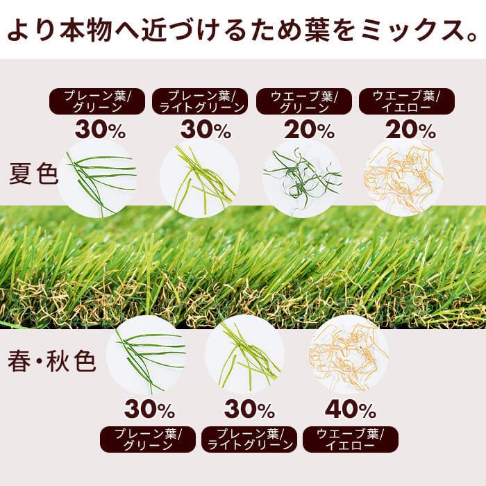 MINT 人工芝 ロール 2×5m 芝丈 35mm 秋色 夏色 芝生 マット UVカット