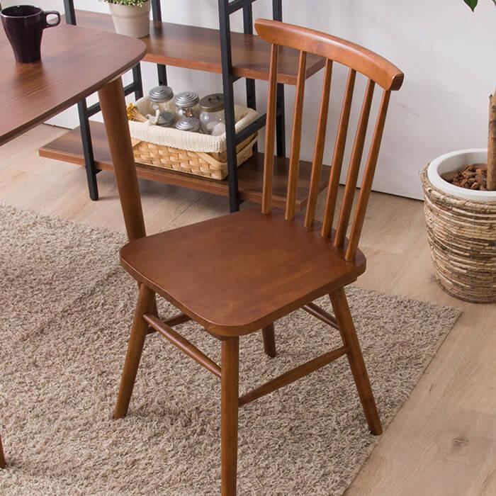 チェア ウィンザーチェア風 ダイニングチェア 木製チェア 2脚セット