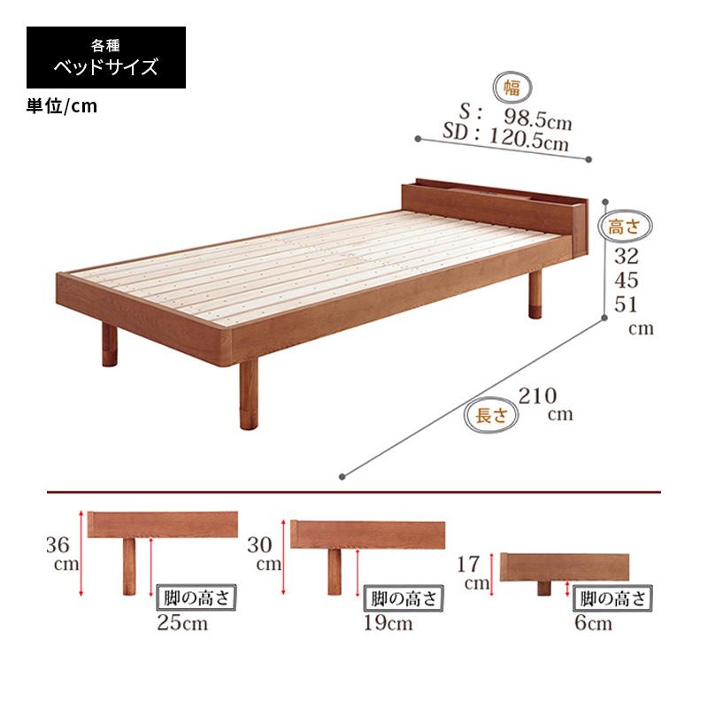 MINT すのこベッド スノコベッド セミダブル ベッド ベッドフレーム