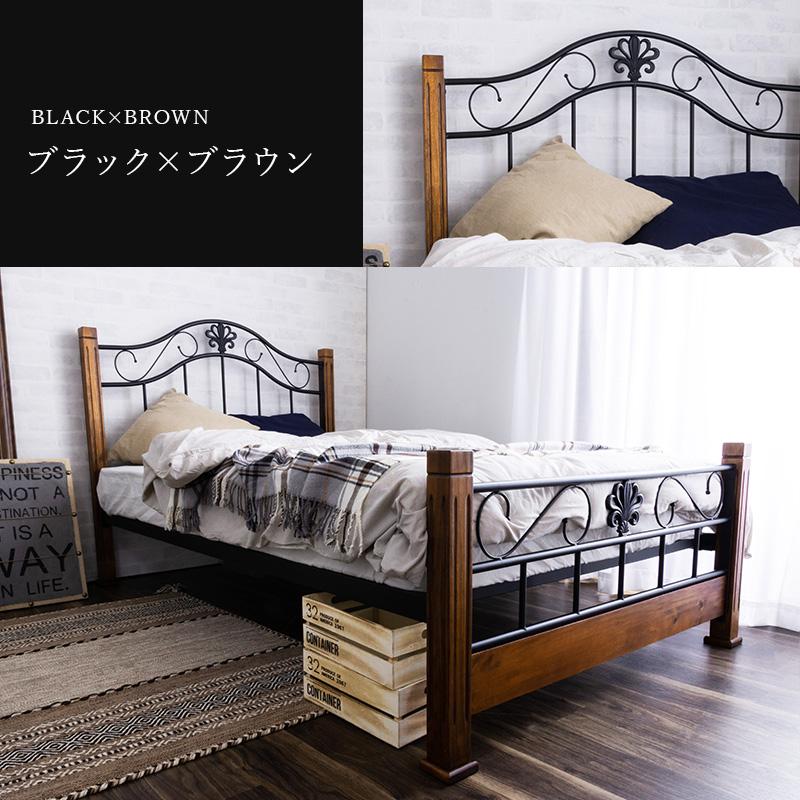 MINT クラシック調アイアンベッド ＋ マットレス付 シングルフレーム
