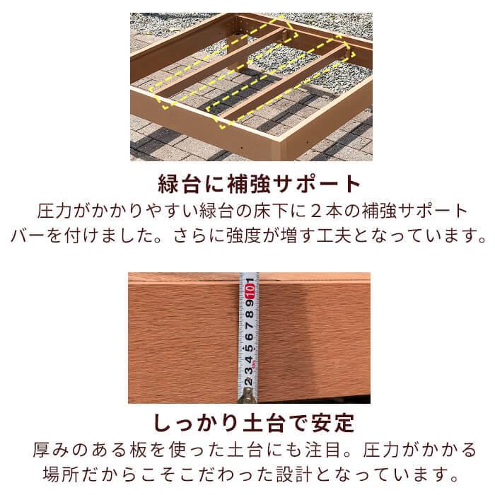 ウッドデッキ 7点セット デッキ 縁台 フェンス ステップ セット 人工木 ガーデン 庭 縁側 屋外 ベランダ DIYの画像