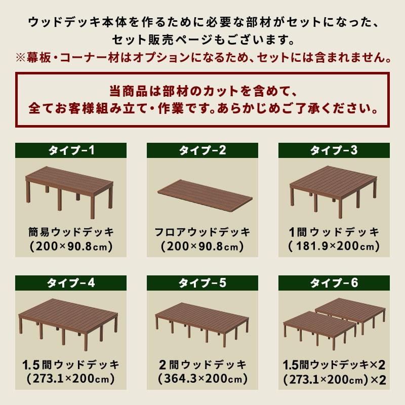 MINT 幕板 人工木デッキ用 2枚 200×11.6cm 側面板 ウッドデッキ DIY 