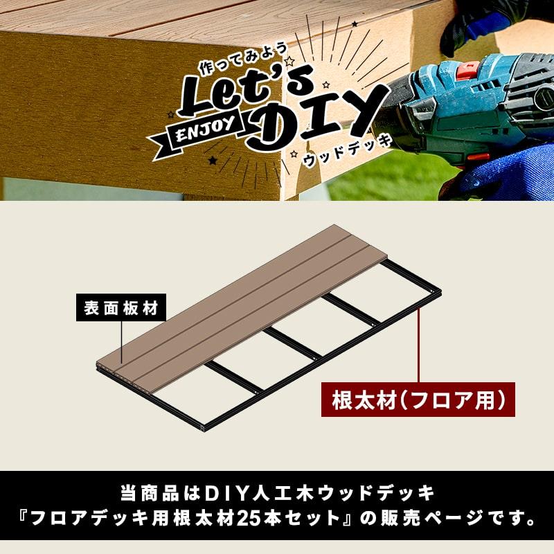 根太材 フロアデッキ用 25本 200cm 人工木 ウッドデッキ用 DIY