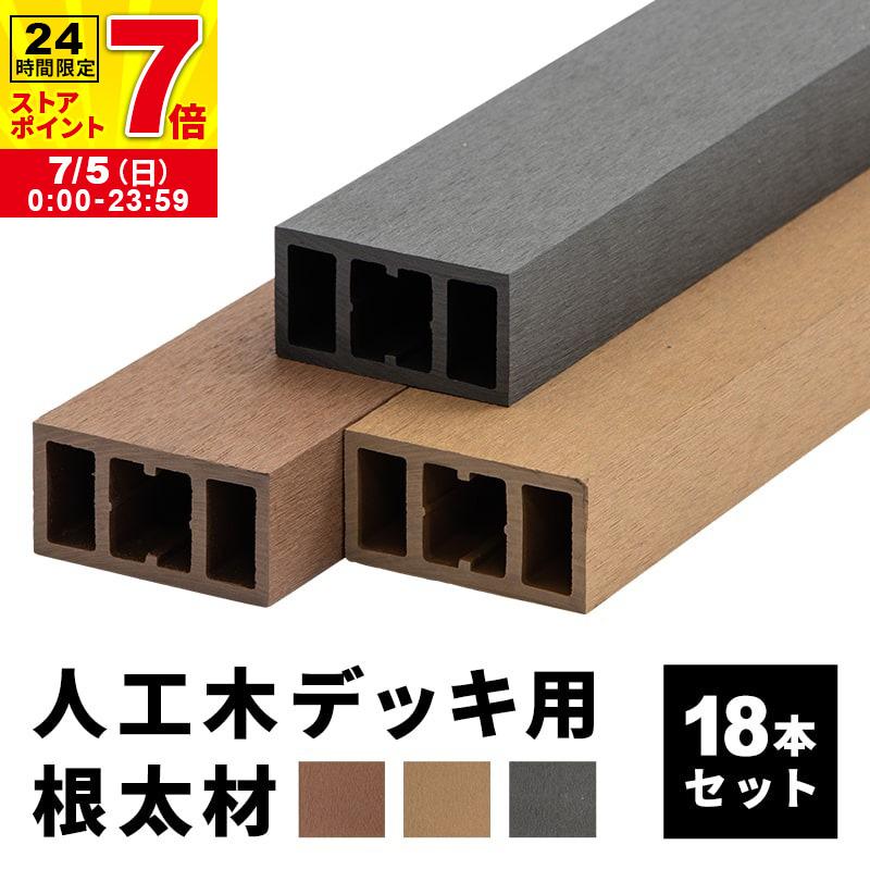 人工木　ウッドデッキ　根太　２m ７本＋おまけ 根太材 ウッドデッキ用 長さ200cm 18本 人工木 DIY おしゃれ キット