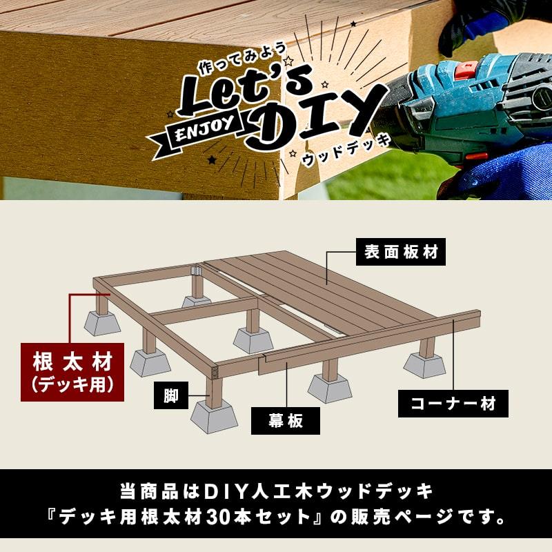 根太材 ウッドデッキ用 長さ200cm 30本 人工木 DIY おしゃれ キット