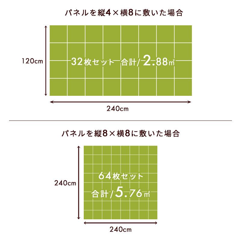 MINT 人工芝パネル 32枚入 幅30 人工芝 芝生 タイル タイル ジョイント
