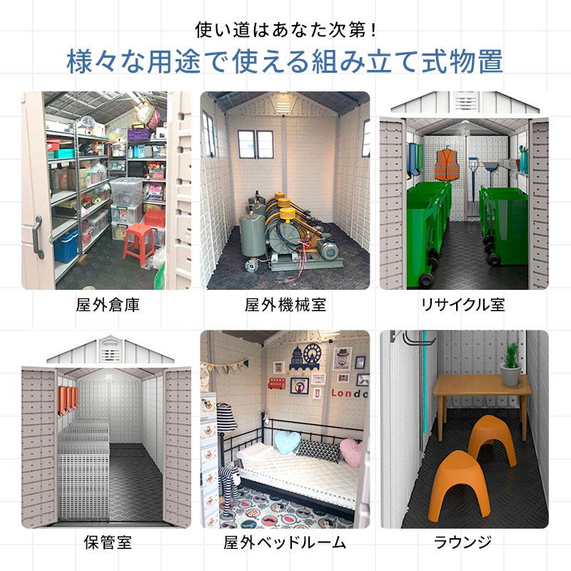 MINT 大型物置 屋外物置 樹脂製 軽量 組立て式 シングル 高密度